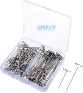 150 pcs T-pins for Blocking Knitting ModellingWig Making and Crafts Stainless...
