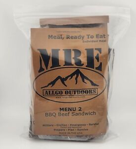MRE Ready To Eat BBQ Beef Sandwich Meal 2 by Allgo Outdoors