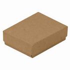 Wholesale Lot 200 Kraft Brown Cotton Filled Jewelry Packaging Gift Boxes 3 1/4