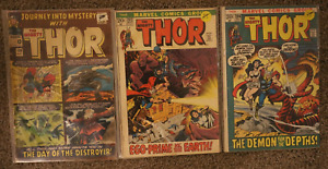 Thor Comic Lot Issue 119 202 204 Vintage Jack Kirby Stan Lee VG+ 1965
