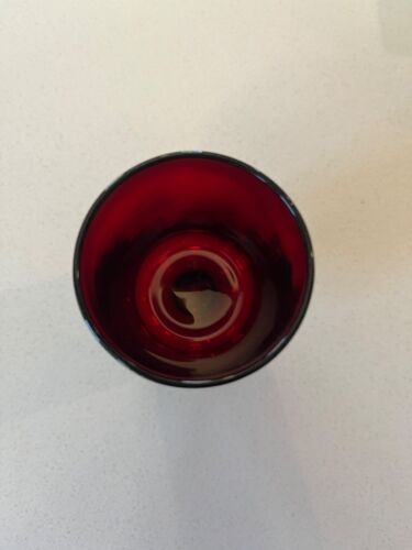 Set 12 Luminarc ruby Red w/ Clear Stem Port Wine Glass France Set Of 3