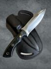 custom handmade Hunting Knife Carbon Steel and Bush craft Knife with L - sheath