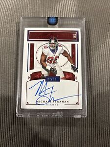 2021 Panini Flawless Football MICHAEL STRAHAN #HOI-MST Honored Ink Ruby /10 Auto