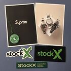 Lot 6 StockX Green Tag Sticker Promo Card Inserts Rolex Supreme Shoes