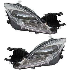 Headlight Set For 2009-2010 Mazda 6 S GT GS i Models Left and Right 2Pc (For: 2009 Mazda 6 GS Sedan 4-Door 2.5L)