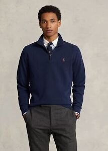 Polo Ralph Lauren 2XB Estate-Rib quarter zip pullover sweater Navy