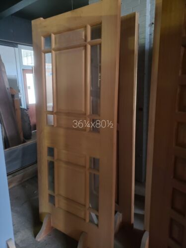 Solid Wood Front Entryway New Door Unhung, up to 85¼