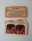 18 Religious Colored Stereograph Stereoview Cards Nativity Crucifixion Ascension