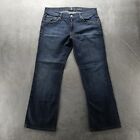 7 For All Mankind Jeans Mens 36x31 Blue Bootcut Dark Wash Made in USA Denim