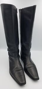 VAGABOND SHOEMAKERS Size 9M NELLA Smooth Black Leather Knee High Boots