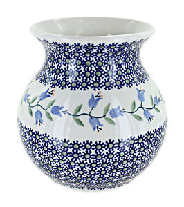 Blue Rose Polish Pottery Tulip Vase