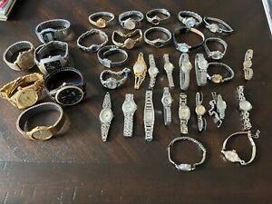 Lot 35 Vintage Estate Sale Jewelry Watches Collectibles Lot 6 men 29 womens