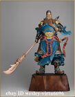 79 Copper hand-painted China Folk Guan Gong Guan Yu Warrior God of Wealth Buddha