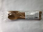 PAMPERED CHEF - Bamboo SLOTTED Spoon Set of 3 spoons - NEW #2049 - Flat Edge