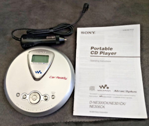 Sony CD Walkman D-NE300CK Portable Personal CD Player MP3 - Working - Silver