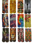 Fun Crazy Mid Crew Socks Mens Womens Adult Kid Youth Fits Sizes 5-12  80 Designs