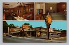 Postcard Intown Motel & Restaurant W. Main Street Luray Virginia Multiview