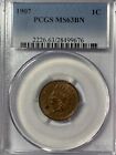 PCGS 1907 Indian head penny MS63BN