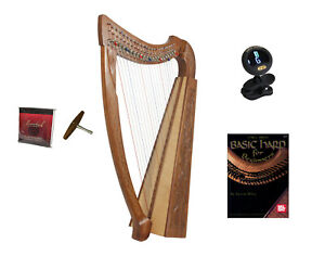 Roosebeck Heather Harp w/ Full Chelby Levers + Play Book + Tuner