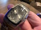 fossil relic mens watch new battery big band maybe 8 in. nice shape stainless