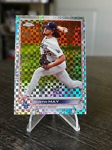 2022 Topps Chrome Update X-Fractor Dustin May /99 Dodgers