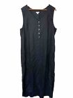 Love Linen J. Jill Sleeveless Black Maxi Dress Boho Plus Size 3X Beachy Boho
