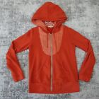 Prairie Underground Cloak Hoodie Womens Small Orange Zip Front Hooded Sweatshirt