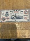 1860 $5 Obsolete Note, Miners & Planters Bank, Murphy, NC