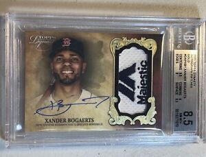 Xander Bogaerts 2021 Topps Dynasty 1/1 Majestic Logo Patch Auto Gold BGS 8.5 9