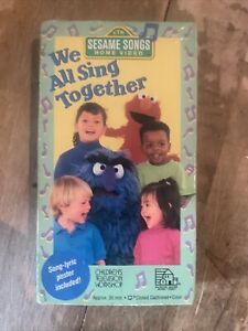 Sesame Street (VHS 1993) We All Sing Together (No Poster) *Tested*