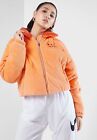 Nike Women’s Air Therma-Fit SZ.XS Corduroy Winter Puffer Jacket Orange NWT
