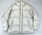 ZARA Man Men’s Sz XL White Ripstop Puffer Jacket DNWR Gray Coat