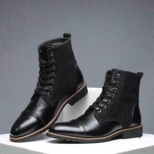 British Mens Pointed Toe dress Business Dress Ankle Boots Casual Lace Up Shoes