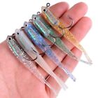 6/12pc Jig Head Soft Lures Swimbait Plastic Bait for Bass Saltwater Freshwater
