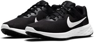 Nike Mens Revolution 6 Sneakers FlyEase Running Black/White Size 13