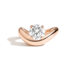 Bridal Wedding Ring 1 Carat IGI GIA Lab Created Round Cut Diamond 14k Rose Gold