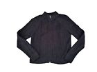 Vintage Pendleton Cardigan Black 100% Cotton Full Zipper Sweater Men Large