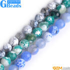 8mm Dzi Fire Agate Gemstone Faceted Round Beads Free Shipping Assorted Colors