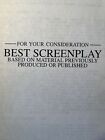 Michael Mann INSIDER Original For Your Consideration screenplay 1999 Throwback