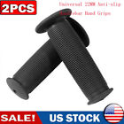 Pair Black Motorcycle Rubber Handlebar Grips For BMX MTB Mountain Bicycle Ends