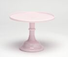 Mosser Glass USA Vintage Style Cake Stand Crown Tuscan Pink 12 inch