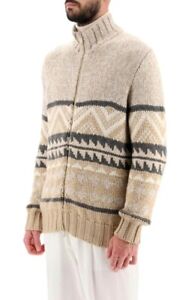 NWT $5900 Brunello Cucinelli 100% Cashmere Chunky Cardigan Sweater 50/ 40US A242