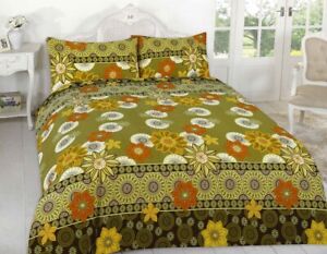 Luxury Reversible Floral Duvet Quilt Cover Bedding Set Single Double King Size