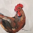 New ListingJOSE TRUJILLO Oil Painting IMPRESSIONISM Collectible ORIGINAL Rooster Modern Art