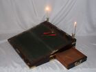 VERY LARGE ANTIQUE GEORGIAN MAHOGANY NAVAL OFFICERS  CAMPAIGN WRITING SLOPE BOX