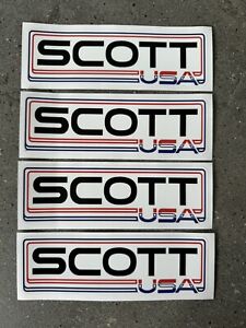 Scott USA 🇺🇸 Vintage Retro Motocross Stickers / Decal (175mm x 55mm) X 4