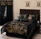 Chezmoi Collection Royale 7-Piece Bedding Set Jacquard Floral Comforter Set