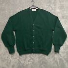 Vtg 60s Robert Bruce Arnold Palmer Cardigan Sweater Mens Large Green Alpaca Wool