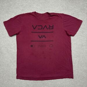 RVCA T Shirt Men Size 2XL Red Short Sleeve Crew Neck Skateboarding Adults