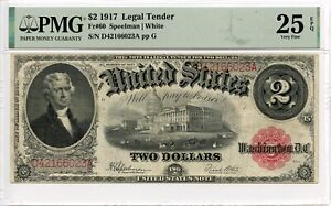 New Listing1917 $2 Two Dollar Legal Tender Note PMG VF25EQP FR#60